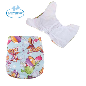 Babyshow Usine Vente Directe Mode Impression Conception Microfibre <span class=keywords><strong>Couche</strong></span> <span class=keywords><strong>Lavable</strong></span> En Gros Réutilisable Simple Rangée Boutons-pression - Product Image 1