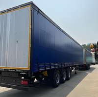 Nouvelle semi-remorque utilitaire en acier robuste à 3/4 essieux, capacité de charge de 60 tonnes, transport de conteneurs de 20 pieds/40 pieds, suspension mécanique/air