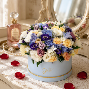 Scatola Rotonda di Lusso per Fiori con Logo, Alta Qualità, Confezione Bianca per Singolo Fiore - Product Image 2