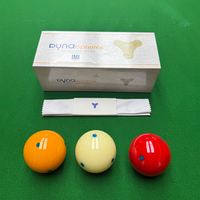 Lot de 3 billes de billard en résine anti-rayures de haute précision 61,5 mm, idéal pour clubs, bars et usage domestique