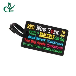 Manufacturer Wholesale High Quality Soft Pvc Rubber 2D 3D Travel Tag Luggage Tag Colourful Pattern Gift Suitable For Suitcase