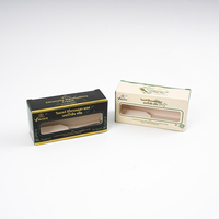 Boîte pliante personnalisée réutilisable à rabat inversé avec fenêtre découpée et estampage à chaud doré pour baume aux herbes, crème hydratante, cils