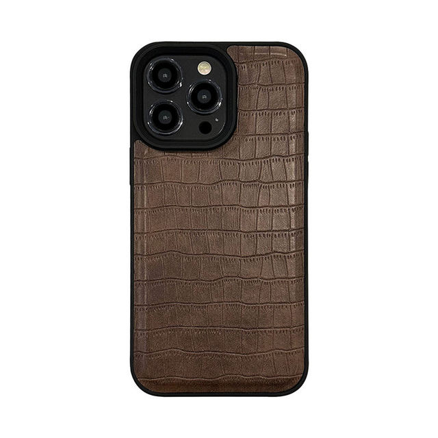 Crocodile Leather Pattern Phone case for iPhone 15pro 14 Pro Max Retro Style Personalized Men and Women