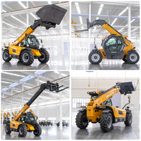 Chariot télescopique 3,5 tonnes 4x4 Diesel Moteur Yuchai 7m de levage Manipulateur télescopique pour la manutention de matériaux de construction HWR735 Portée 3,2m Euro 5