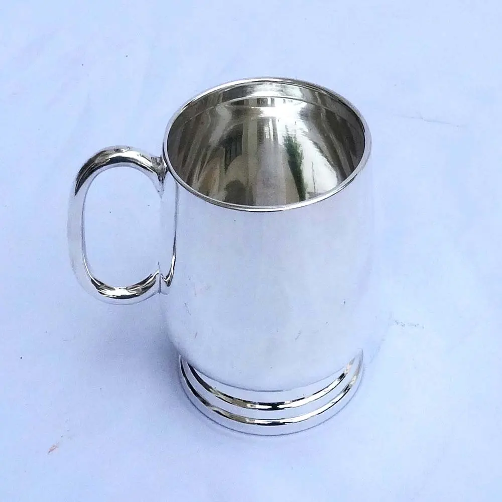 Tazas de café de plata, mini tazas de cerveza chapadas en plata