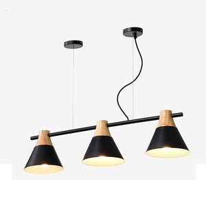 De Madera de 3 cabeza <span class=keywords><strong>Hotel</strong></span> 40W de LED de ahorro de energía lámpara colgante para la habitación - Product Image 1