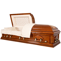 Ataúdes y Féretros de Madera de Álamo Sólido para Funerales, Directo de Fábrica, Personalizables, Estilo Americano, Alta Calidad, Duraderos