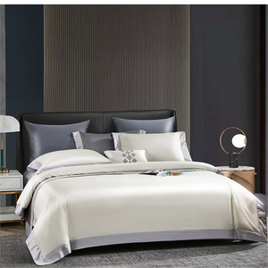 Royal Blue Solid Color Bedding Set 140 Count Cotton Simple Style Breathable <b>Double</b> <b>Bed</b> <b>Sheet</b> Pillowcase Duvet Cover Set - Product Image 4