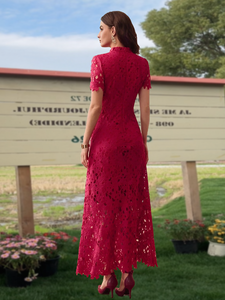 लक्जरी दुबाई नग्न शाम की पोशाक पहने शराब लाल महिलाओं की शादी की पार्टी की पोशाक - Product Image 1