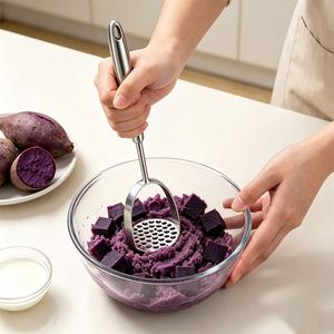 Triturador de Patatas de Acero Inoxidable 304, Machacador de Calabazas, Apto para Preparación de Alimentos para Bebés, Utensilios de Cocina - Product Image 3