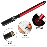 Pulpen Hadiah Perusahaan Ballpoint Flashdisk USB 128MB Pendrive 32gb 64gb Memory Stick Portabel Key Stylus Touch Pen Flashdisk