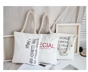 Wholesale Plain Organic Reusable Foldable Custom Design Print Cotton Canvas Tote Bag Beach Shopping Bag With Logo
