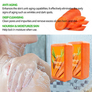 Sbiancamento personalizzato idratante idratante saponette fatto a mano naturale illuminante vitamina a pelle Anti Acne sapone di carota - Product Image 4