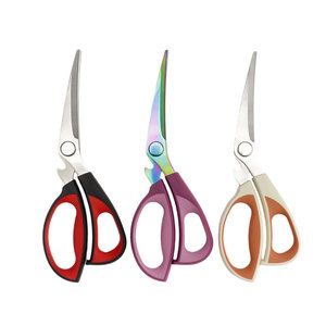 Stainless Steel <b>Kitchen</b> <b>Scissors</b> Red Black Handle Multi Functional Cooking Shears For BBQ And Food Prep - Product Image 2