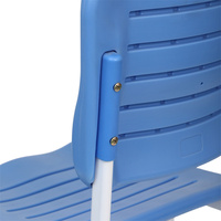 Bureau et chaise en acier pour étudiants, design moderne et écologique, bleu, hauteur réglable, pour la maison, le bureau et la salle de classe
