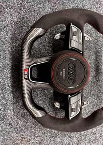 Volant en fibre de carbone et Alcantara, style <span class=keywords><strong>RS</strong></span>, pour <span class=keywords><strong>Audi</strong></span>, vente en gros transfrontalière, directement de l'usine - Product Image 4