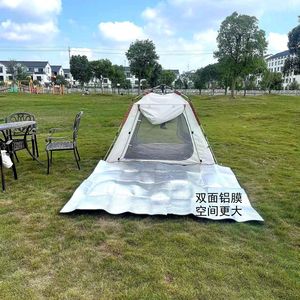 Aluminum Foil Moisture Proof <b>Mat</b> Rectangle Portable <b>Waterproof</b> Camping <b>Mat</b> Single Double Size Ultra Lightweight Foldable - Product Image 2