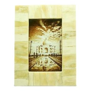 Decorative Natural Color Bone Inlay Photo Frame Decorative Marble Colored Bone Inlay Photo Frame Vintage Floating Photo Frame - Product Image 1