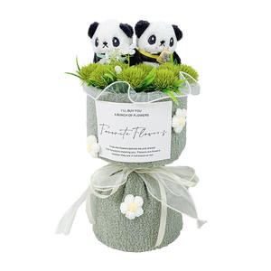 Lindo ramo de peluche de panda, ramo de mano para novia, regalo de San Valentín, cumpleaños, recuerdo - Product Image 5