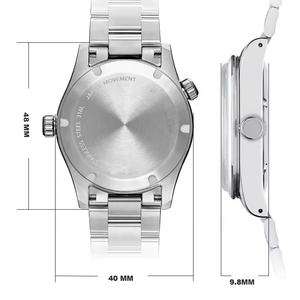 Reloj de Pulsera de Acero Inoxidable para Hombre de Negocios de Lujo con Logotipo de Marca Personalizado OEM, Fabricante de Relojes Mecánicos Automáticos Miyota 9015 - Product Image 4