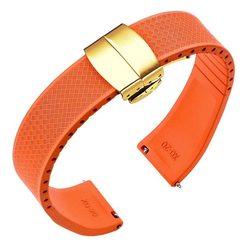 Boucle orange et dorée
