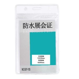 Porte-badge transparent en plastique pour carte d'identité, style professionnel, épais et durable, protection pour cartes de visite - Product Image 3