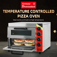 Four à pizza électrique de comptoir en acier inoxydable à double étage Deutstandard NP-13 pour pizzerias, Allemagne