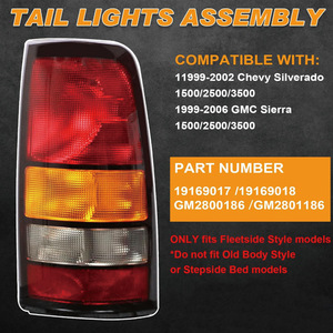 ไฟท้ายรถบรรทุก GMC Sierra 1500 2500 3500 Silverado 1500 วัสดุ PC สำหรับเปลี่ยน ระบบไฟรถบรรทุก - Product Image 5
