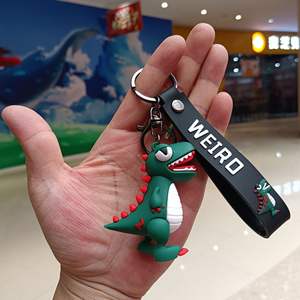 Nueva venta al por mayor dinosaurio muñeca llavero gota bolsa de plástico coche colgante bolsa dibujos animados colgante llavero - Product Image 5