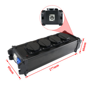 ที่ใส่ฟิวส์20A <span class=keywords><strong>4</strong></span>ช่อง290*73*80มม. เอาต์พุต<span class=keywords><strong>4</strong></span>ช่อง + ช่องเสียบไฟสีน้ำเงิน P-CON Powercon หน้าจอ LED ป้ายและจอแสดงผลดิจิตอล - Product Image 2