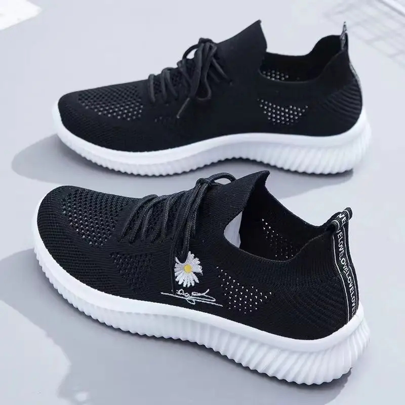 Hongyan Hot Sale Lente Nieuwe Stijl Zomer Mesh Schoenen Sneakers Dames Wandelstijl Schoenen