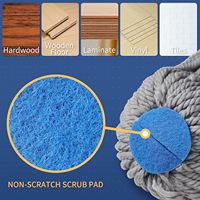 Mopa de microfibra de aluminio ligera con mango largo y escurridor para pisos de madera dura, vinilo y baldosas, ecológica y duradera