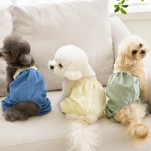 Ropa para perros Mono con ribete de encaje verde para perros pequeños Ropa para perros medianos y grandes Chihuahua <span class=keywords><strong>Shih</strong></span> <span class=keywords><strong>Tzu</strong></span> Yorkshire Terries Ropa - Product Image 6