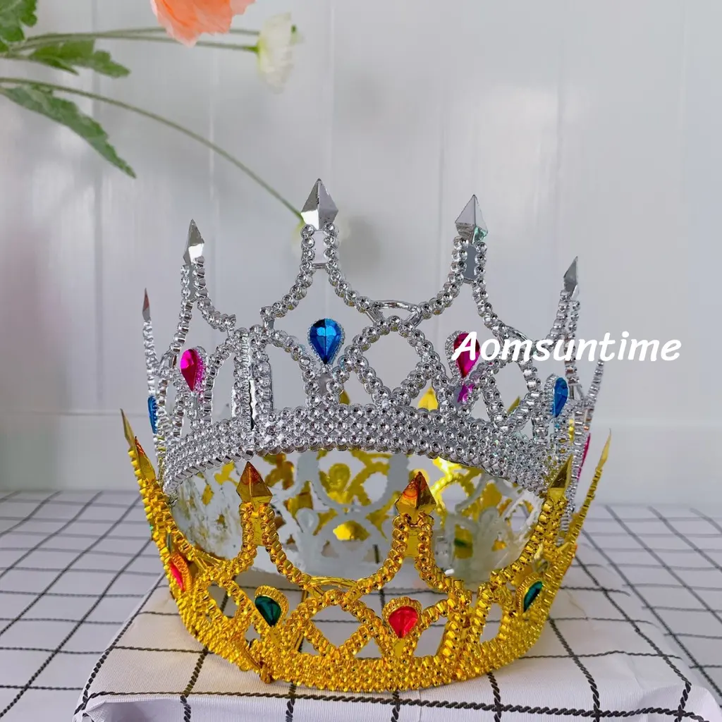 M002 Royal Crown Zubehör für Cosplay & Dekoration (Gold/Silber) Großhandel Versand bereit aus Thailand