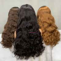 Precio al por mayor Sdd P4/27 Cutícula cruda alineada cabello vietnamita, 26 "Ocean Wave 13*4 Peluca frontal Peluca de cabello humano de buena calidad Proveedor