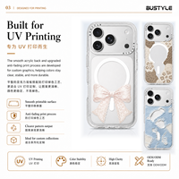 Funda Magnética para Teléfono con Logotipo Personalizado OEM ODM, Base Transparente de TPU Bayer Anti-Amarilleo para Impresión UV, Funda para Teléfono Imprimible al por Mayor
