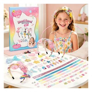 Kit de Accesorios para el Cabello DIY para Niños, Corona de Sirena, Perlas, Cinta, Hecho a Mano, Premio para el Aula, Juguete, Set de Regalo - Product Image 4