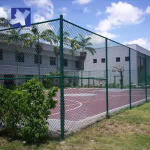 Galvanized Chain Link Fence Pvc Coated Chain Link Fence For Sports Ground