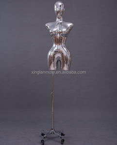 Mannequin femme chromé or et argent modèle afro-américain grande taille avec gros seins et support de cul Style mannequins en plastique - Product Image 3