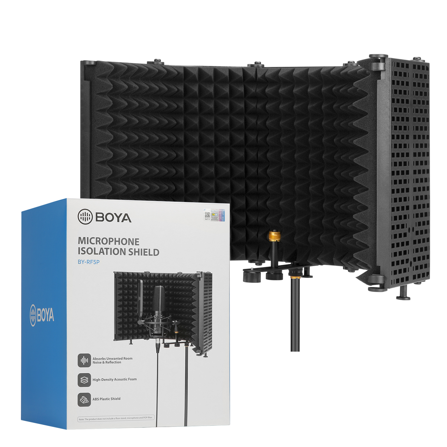 LyxPro VRI-30 Microphone Sound Isolation Shield, Microphone Foam Shield Adjustable Stand