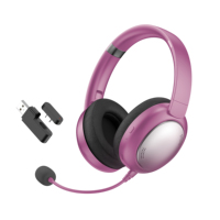 Casque sans fil supra-auriculaire OEM/ODM avec micro pour audiophiles, suppression du bruit ENC, idéal pour les réunions en ligne et le gaming vocal
