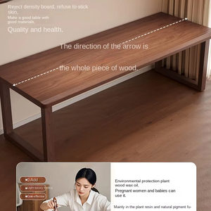 Bàn gỗ đôi máy tính bảng lớn Máy tính để bàn cho phòng ngủ hộ gia đình bàn làm việc hai người bàn thể thao điện tử bàn ăn - Product Image 4