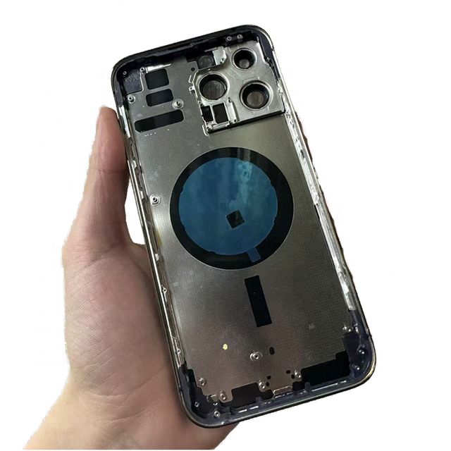 Middle Frame Housing Back Cover for iphone 12 Pro Max/12 Pro Full Assembly Disassembled Replacement Back Housing Frame + Logo
