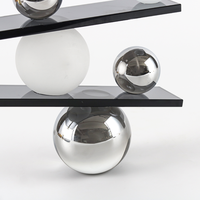 Objet décoratif de luxe en cristal, penseur, bibelot, objets décoratifs pour la maison, métal et cristal, décoration de pièce, accessoires de décoration pour la maison