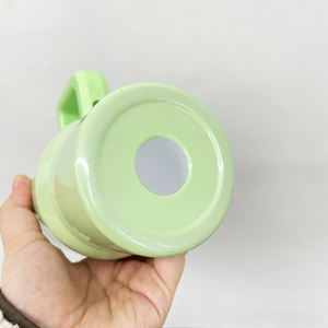 यूएस वेयरहाउस फ्लिप पुआल रिसाव सबूत खाली सबलिमिनेशन मैकरन बच्चों के 20 औंस स्टेनलेस स्टील यात्रा मग टंबलर हैंडल के साथ - Product Image 5