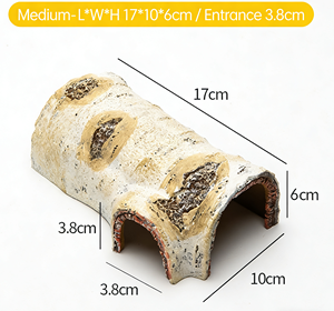 Décorations en bois pour reptiles : Grottes cachettes en écorce <span class=keywords><strong>de</strong></span> bouleau pour terrariums, aquariums, vivariums – Idéal pour lézards, geckos, serpents et amphibiens - Product Image 4