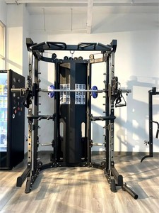Station <span class=keywords><strong>de</strong></span> <span class=keywords><strong>musculation</strong></span> multifonctionnelle XinRui Home Gym avec rack à charges, machine Smith et <span class=keywords><strong>banc</strong></span> polyvalent - Product Image 3