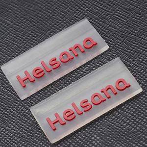 Custom Eco-Friendly Logo <b>Sew</b> Iron <b>on</b> Soft Embossed Clear Transparent 3D Garment Rubber PVC <b>Patch</b> - Product Image 2