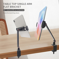 Support universel pour tablette à col de cygne pour lit, support de téléphone flexible à bras long pour bureau, support métallique pour iPad à rotation 360° pour 4-12,9 pouces