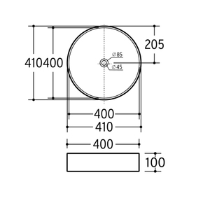 Lavabo en céramique blanc à poser sur comptoir, design fin et moderne pour salle <span class=keywords><strong>de</strong></span> bain - Product Image 3